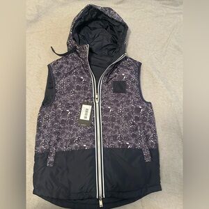 Armani Exchange Black and White  reversible Floral Vest